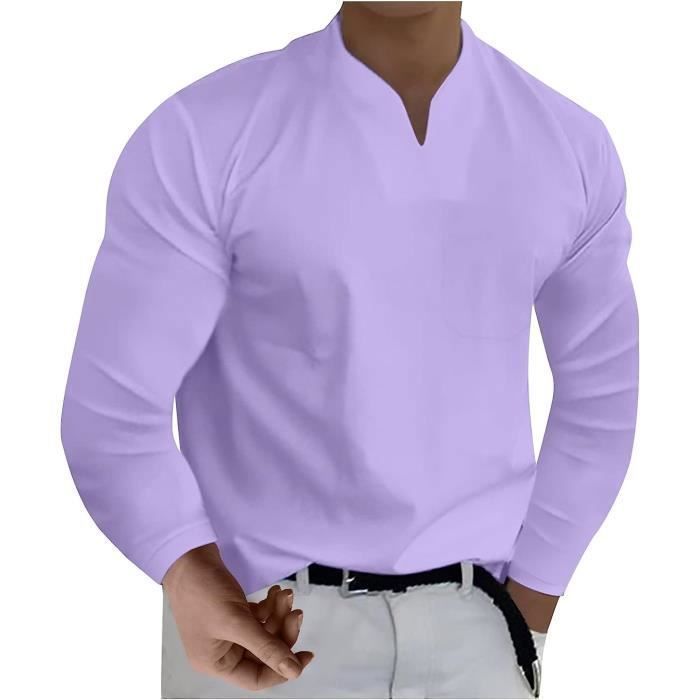 Chemise homme mauve claire deals