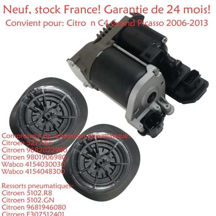 NSGMXT Compresseur + soufflet suspension ressort pneumatique Citroën C4  Grand Picasso Neuf - Cdiscount Auto