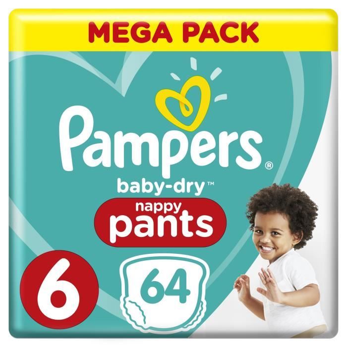 Pampers Baby Dry Pants Taille 6 15 Kg 64 Couches Culottes Mega Pack Cdiscount Puericulture Eveil Bebe