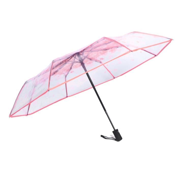 Parapluie Bulle Transparent Enfant Arc-en-Ciel – Ouverture Auto, Léger & Mignon, Parfait Pour 3-10 Ans