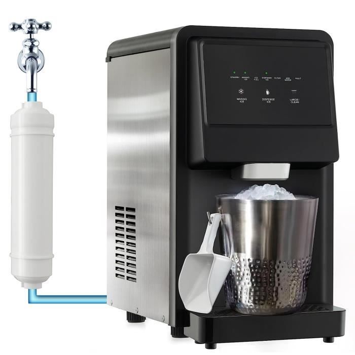 RELAX4LIFE Machine à Glaçons 27KG/24H à Distribution Automatique |Machine à Glace Auto-nettoyante Stockage 4KG |Filtre à Eau Gratuit