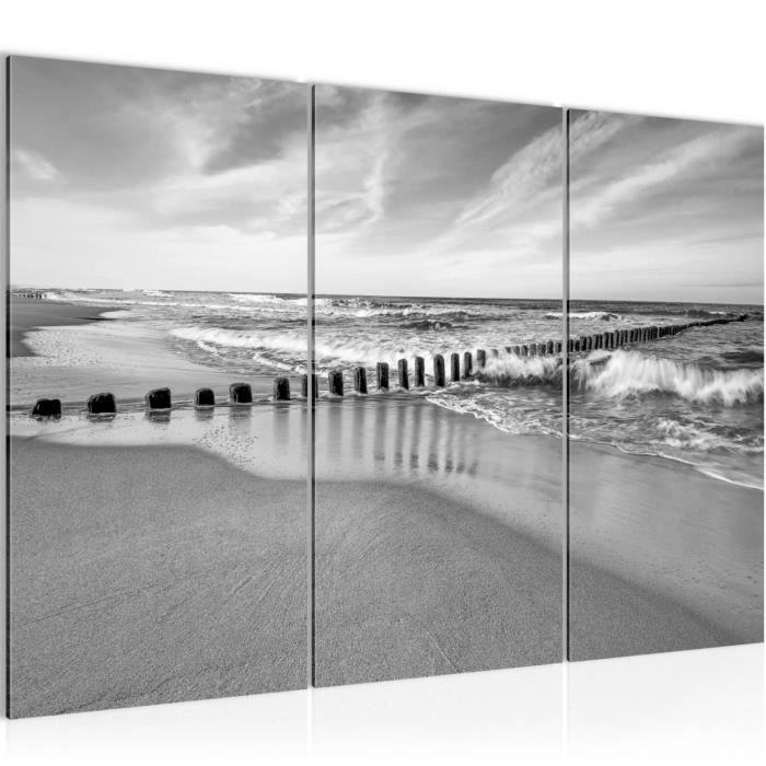 Tableau Sur Toile 120x80cm – Plage Et Soleil, Art Mural Prêt à Accrocher, Visario