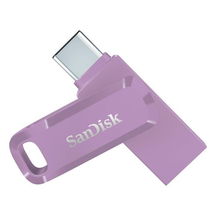 Clé USB - SANDISK - Ultra Dual Drive Go USB-C Lavender 64GB - Compatible USB-C - Capacité de stockage 64GB