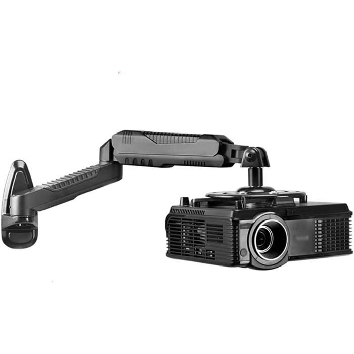 Support Home Cinéma 5 Kg Drsn Mini Support Vidéoprojecteur Mural, 20cm Acier Carbone - 360° Réglable Support De Plafond Videoprojecteur Avec Des Vis M4 Pour Support Mural Projecteur