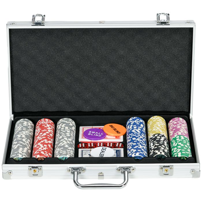 Coffret Poker Collector Poker Week 2 Alpes - 300 Jetons, 2 Jeux De Cartes Et 5 Dés (parfait état)