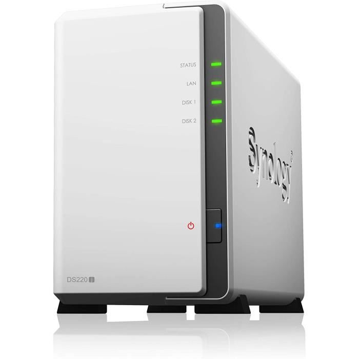 Synology DS220j NAS 8TB - 2 Bay Con 2 HDD WD Red 4TB, Cloud Privato