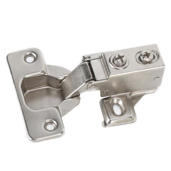 Charnière darmoire - TBEST - Modèle à bras court - Zinc - Angle douverture 105° - Brillant