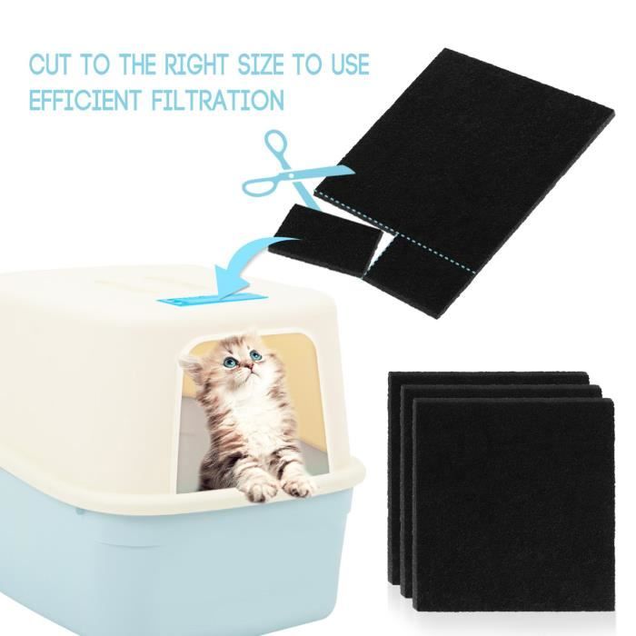 Popetpop 8pcs Filtres A Charbon Boites A Litiere Pour Chat Filtres De Remplacement Pour Boites A Litiere Cdiscount