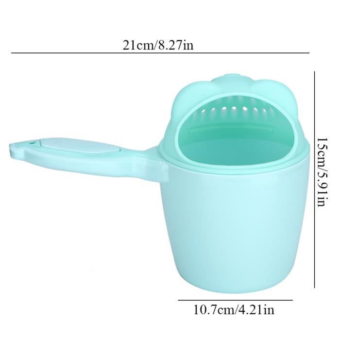 Tasse De Rinçage Shampoing Pour Bébé En Forme De Poisson - Protège Les Yeux, 16 Cm, Matériau PP Sans BPA