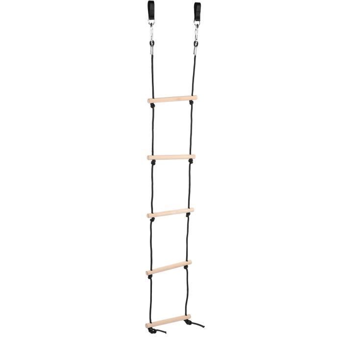 Échelle De Corde Suspendue 5 Marches Pour Enfants – Escalade Intérieur/Extérieur – Capacité 100 Kg – Traitement Imperméable