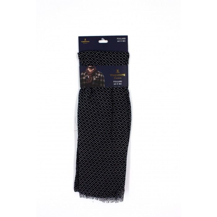 Torrente Couture Foulard homme Noa Chevron Blanc/Noir Homme