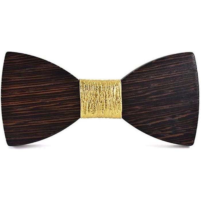 Noeud Papillon En Bois GIVBRO Nœud Papillon Carré En Bois Pour Homme Avec Boîte Cadeau Pour Fête, Accessoires De Déguisement, Vert Foncé Noeud Papillon Homme Bois