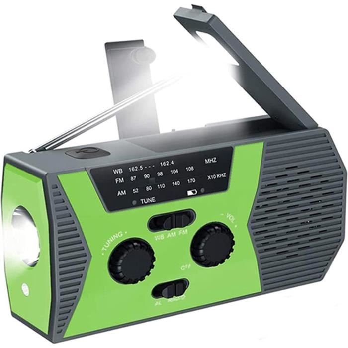 Am-Fm Mini Radio Portable De Secours Avec Batterie Externe 2000 Mah Et