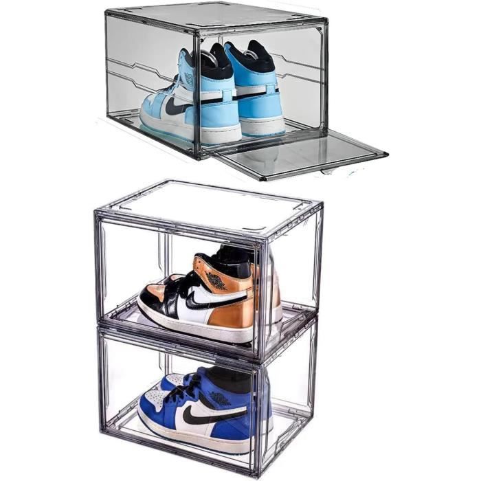 Evereen Boîte à chaussures transparente - Système de porte magnétique