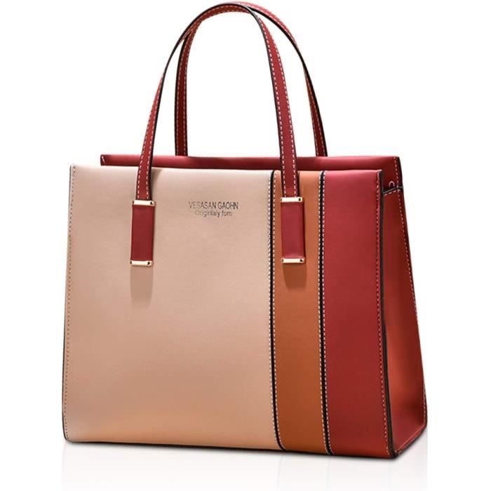 Sac à Main Femme Marron Cuir Porté épaule - Style élégant - Neuf Avec étiquettes