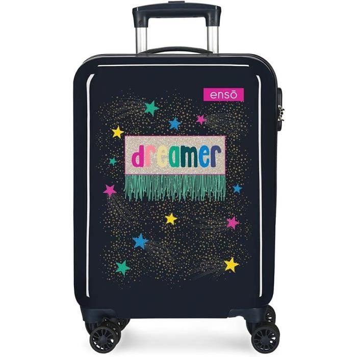Pepe Jeans Aidan Valise Moyenne Rigide 65cm Bleu - 56L 4 Roues Cabine Voyage