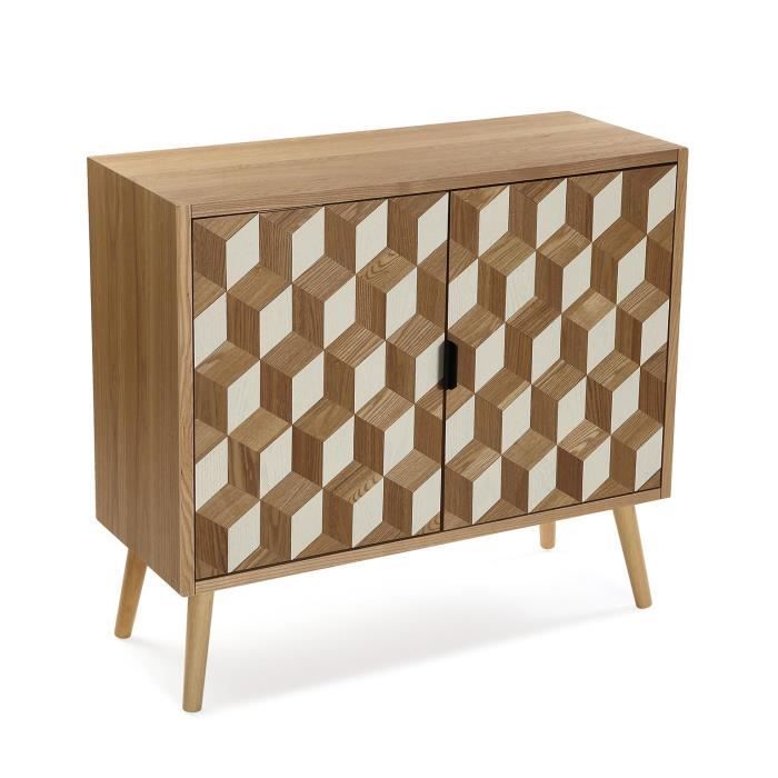 Commode Blanche 3 Tiroirs - Meuble Rangement Salon/chambre, Design épuré, Facile à Monter, Dimensions 60x40x70 Cm - 14