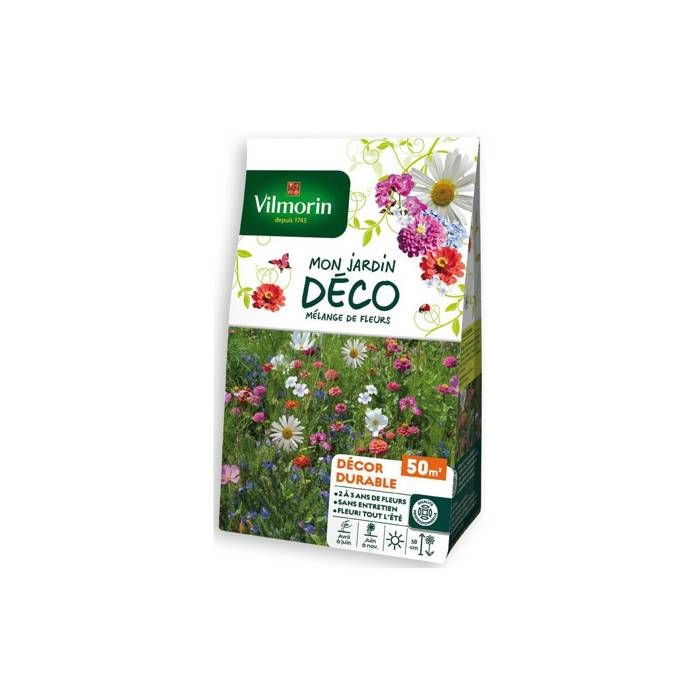 Comparer les prix de Sachet graines Mélange de fleurs Durable 50m2-