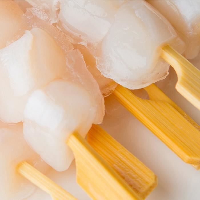 Bois 100 Pièces Brochettes En Bois, 30cm Bâtons De Brochettes De