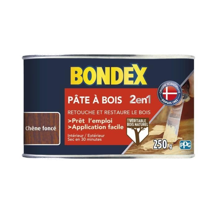 BONDEX Pâte à bois chene foncé - 0,25L