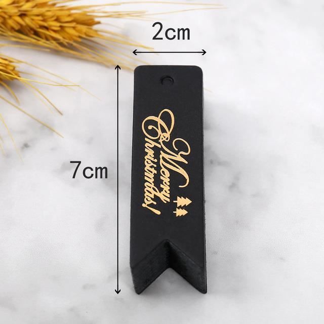 100PCS Etiquette Noel Cadeau Papier Kraft Étiquettes De 7x2cm Petite