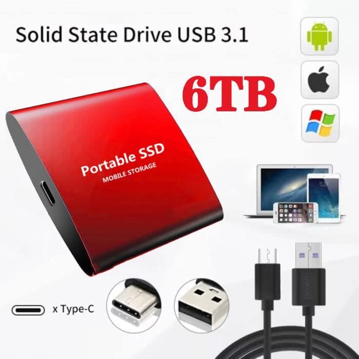 Disque dur externe SSD 1 To interne Type-C USB 3.1 flash pc