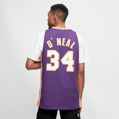 Maillot Lakers Dédicacé Shaquille O'Neal - Authentifié BAS - Jaune/violet - Collectors
