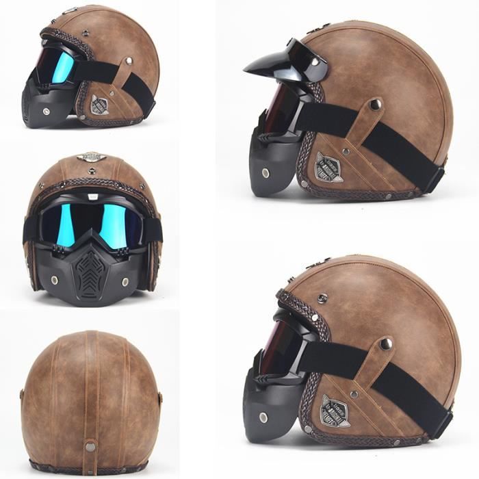Casque Jet de Marque Casque vélo Demi-Jet Helmet Scooter Biker