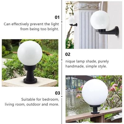 Abat-jour Globe En Acrylique De 25 Cm, Couvercle De Remplacement Pour Lampe Ronde Suspendue Murale~p151427775