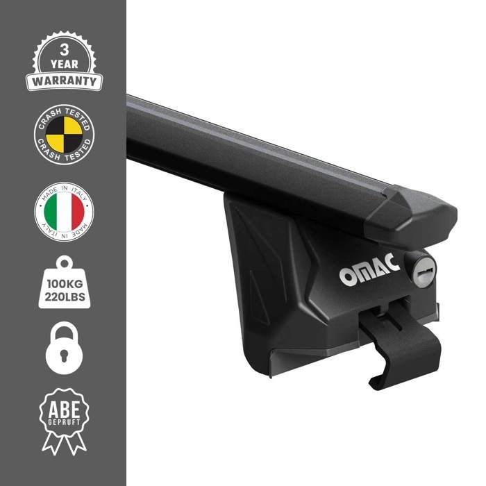 Barres De Toit Transversale T5 OMAC - Barre Pour Coffre De Toit Ou