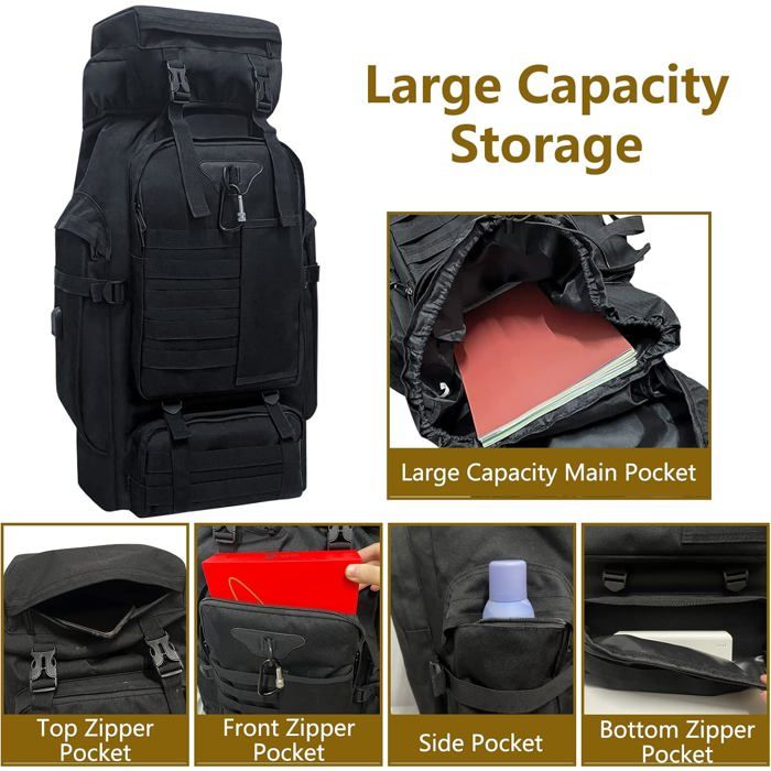 Sac à Dos Tactique 40L – Voyage Paisible