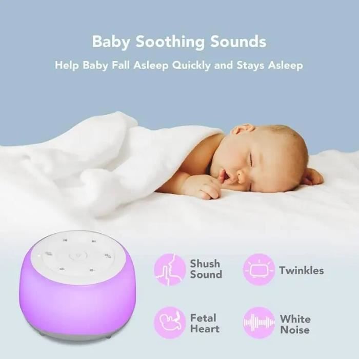 BLANC - Machine Portable de Sommeil à Bruit Blanc pour Bébé et Adulte, Avec  34 Sons Apaisants, Veilleuses Rég - Cdiscount Puériculture & Eveil bébé