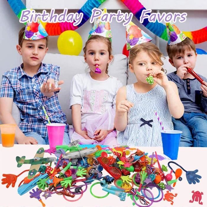 120 Pcs Assortiment de Jouets Remplisseurs de Sacs de Fête Assortiment  Party Favors Jouets pour Enfants,Fête d'anniversaire, Récompenses Classes