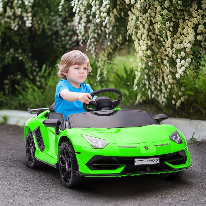 Voiture électrique Lamborghini Sian 12V Enfant - Télécommande 2.4G, Max 5 Km/h, Verte