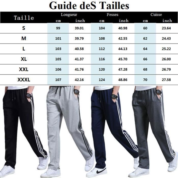 Pantalon Homme Pantalon de jogging Homme grande taille Droit Pantalon Homme sport Mode Casual Gris clair