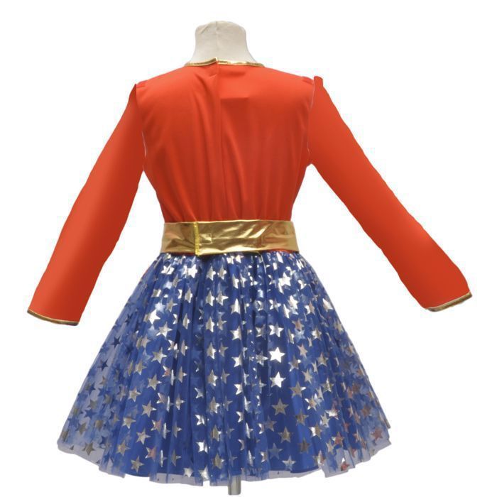Déguisement Wonder Woman Officiel DC Comics - Cape, Ceinture, Diadème, Taille Unique Adulte
