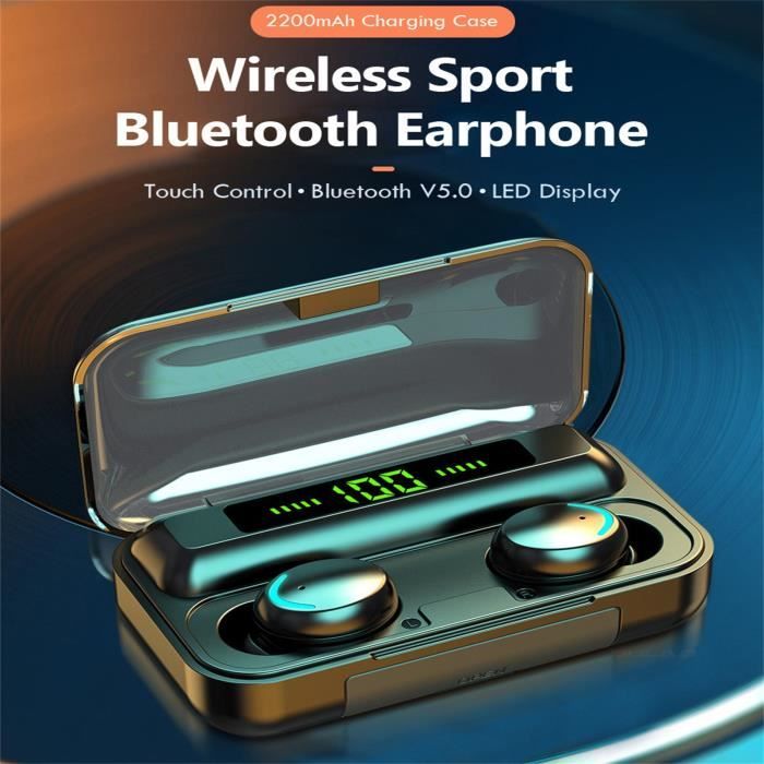 Écouteurs Bluetooth TWS Zalati 5.0 - Réduction De Bruit CVC 8.0, Autonomie 8h + Boîtier 2000mAh | Avec Affichage LED