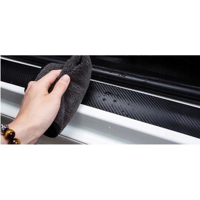 Protection Seuils De Porte En Fibre De Carbone 5D - 3 Rouleaux Autocollants Anti-Rayures - Universal Pour Voiture/Moto