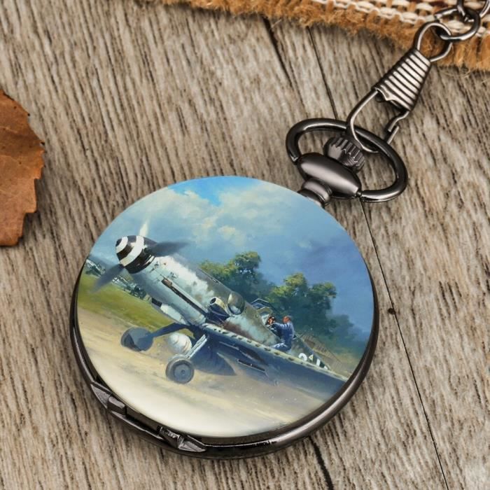 Montres Montre de poche pour hommes dessin anim seconde guerre