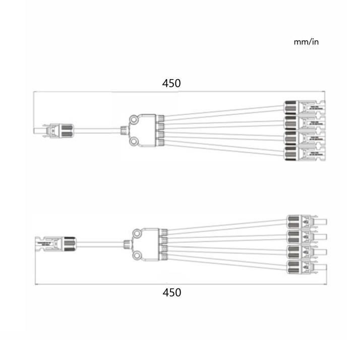Connecteurs de câble de branche Y solaire, adaptateur parallèle de