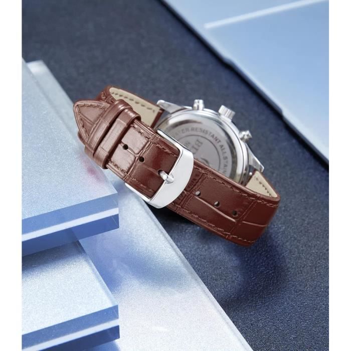 Bracelet de montre en FKM blanc effet voile avec boucle ardillon | Convient aux tailles 18mm-22mm