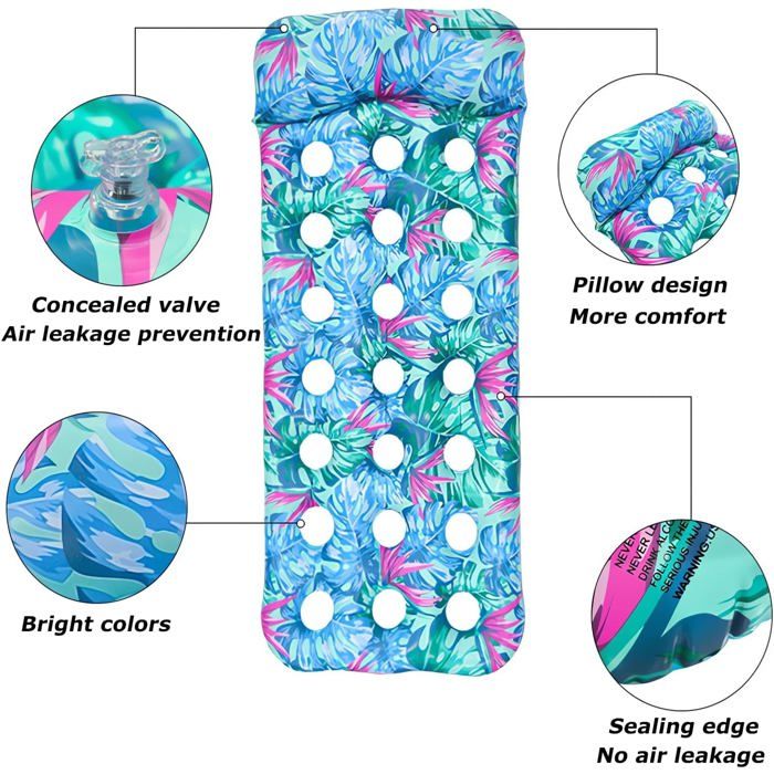 Canapé Gonflable De Camping – Tissu Oxford 240 X 70 Cm, Résiste à L'eau Et Aux Rayures – Se Gonfle En Courant Dans Le Vent – Parfait Plage Ou Herbe