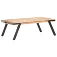 Luxe'9137Industriel -Table basse de Salon Table gigogne Vintage Décor - Table d'appoint Table de séjour 114x65x40 cm Bois de manguie-0