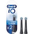 Brossettes de Rechange Oral-B iO Ultimate Clean - Pack de 2 - Elimination de la plaque dentaire - Noir-0