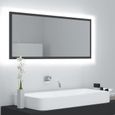 1584BOOST•)Miroir à LED|Armoire murale miroir salle de bain|meuble Haut avec miroir de salle de bain Gris 100x8,5x37 cm Aggloméré FR-0