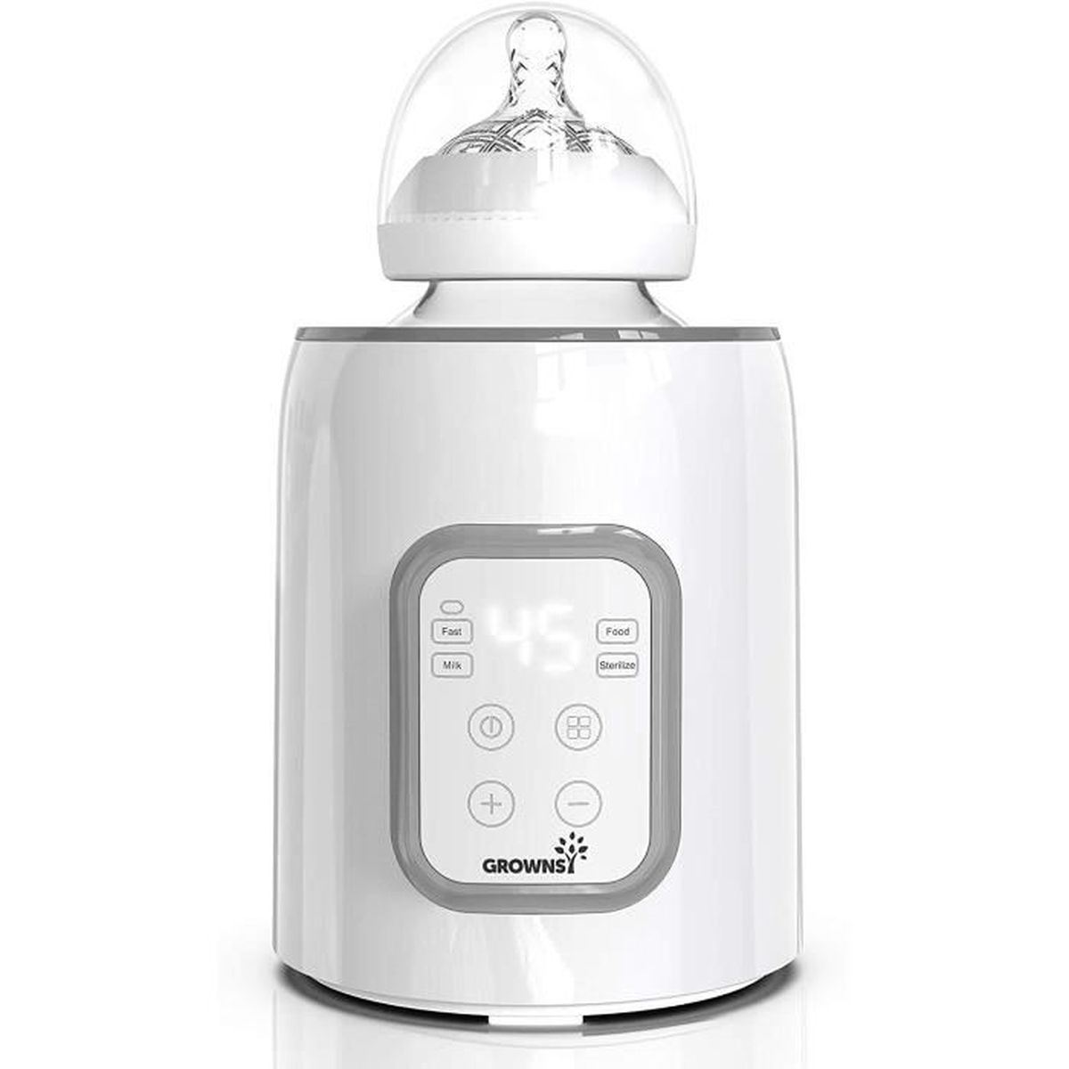 Chauffe-Biberon 8-en-1 Multifonction | Stérilisateur + Réchauffeur Rapide + Dégivrage + Veilleuse + Écran LCD - Sans BPA, Idéal Pour Lait Maternel & Petits Pots