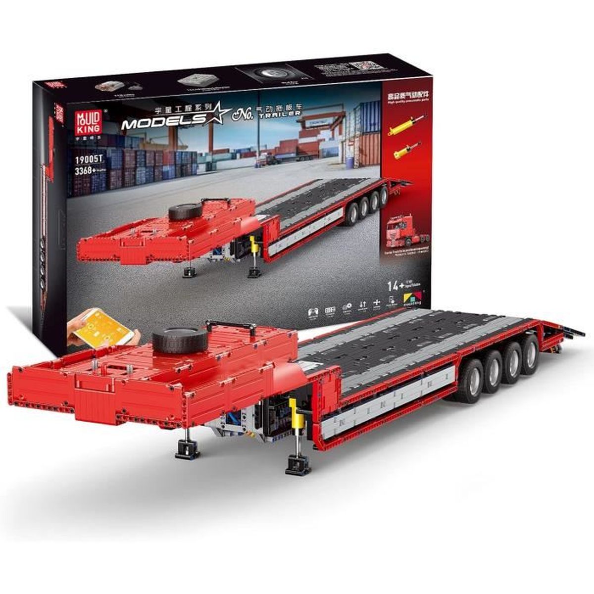 MOULD KING 19005T transpalette technique, grande remorque bloc jouet ...