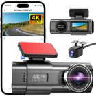 Caméra de Voiture 4K+1080P Dashcam 1.47'' ecran WIFI -IBEAFILLY - APP Connexion DashCam Angle 170°+140° Vision Nocturne Infrarouge