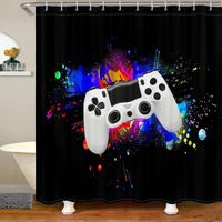 Cool Gaming rideau de douche pour les garçons adolescents polyester imperméable 72" x 72" crochet