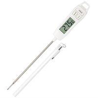 Thermomètre à viande numérique, 5 secondes pour afficher les chiffres, écran LCD, avec bouton grill ° C / ° F, viande, eau et lait